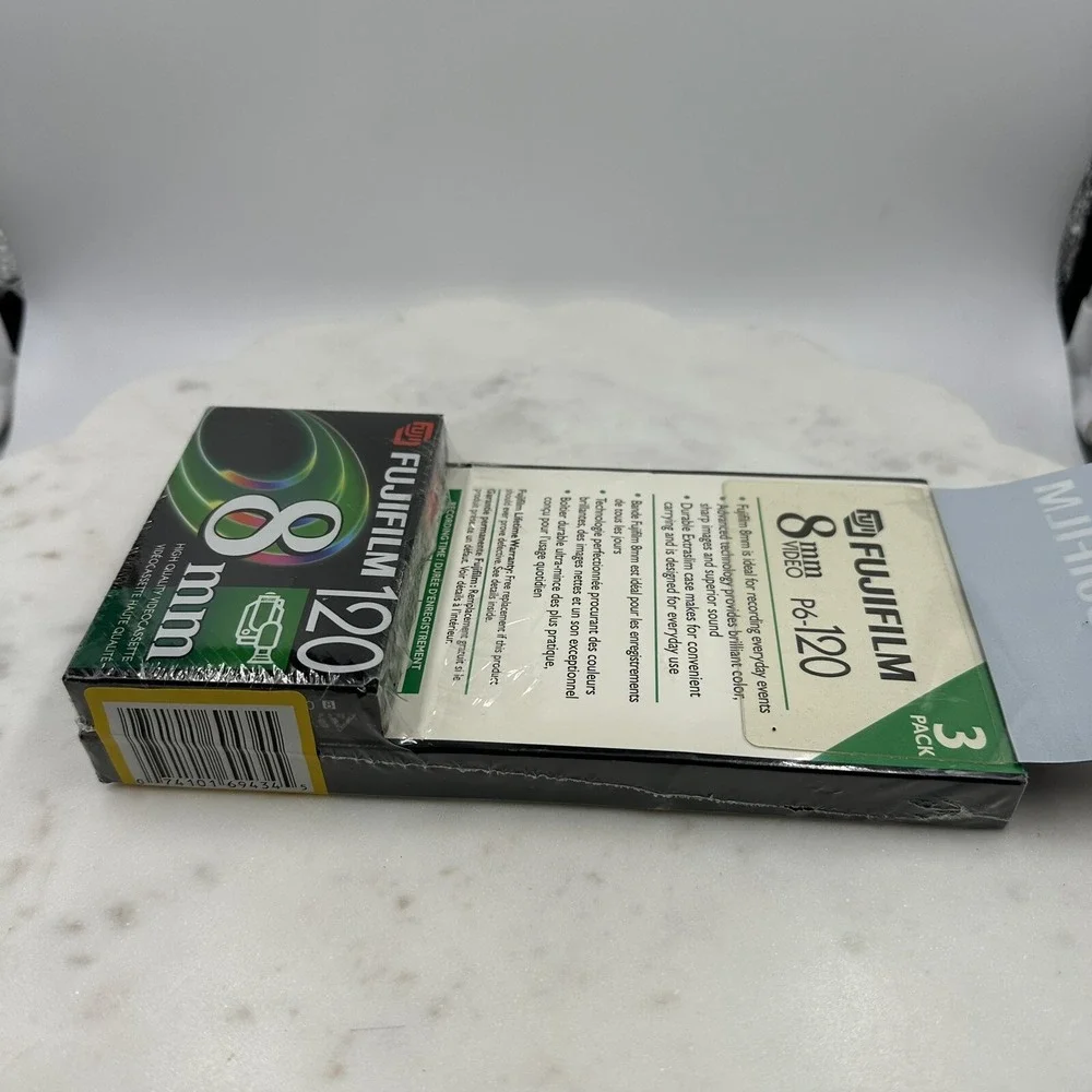 NISP 4-pack Fujifilm 8mm Video 120 minute P6-120 High Quality VideoCassette